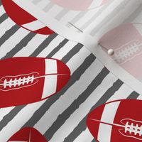 college football (grey and scarlet)