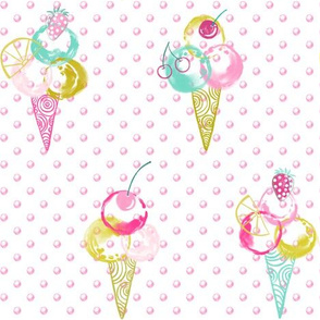 Scoops of Retro Sorbet (white-pink)