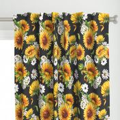 Sunflowers on grey - big scale