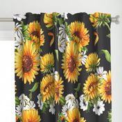 Sunflowers on grey - big scale