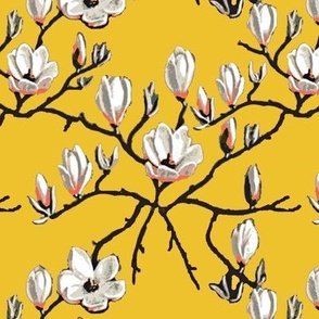  yellow floral, Magnolia, sunny yellow 