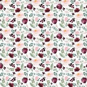 2" Wild at Heart Florals White