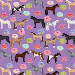 horse donuts cute riding horses purple