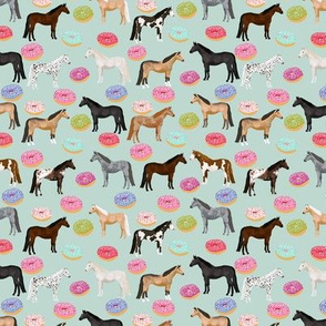 horse donuts cute riding horses mint