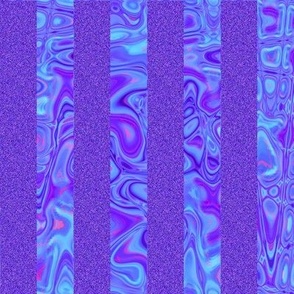 CSMC3  - Marbled Stripes in  Purple and Blue - 1 inch wide stripes on fabric - 1 1/2 inch wide on wallpaper