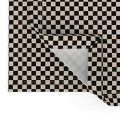 ★ CHECKER ★ Black and White (Ecru) – 1/3 inch / Collection : On fire -Burning Prints