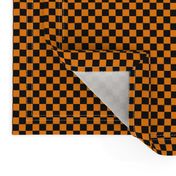 ★ CHECKER ★ Black and Orange – 1/3 inch / Collection : On fire -Burning Prints
