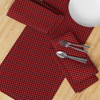 ★ CHECKER ★ Black and Red – 1/3 inch / Collection : On fire -Burning Prints