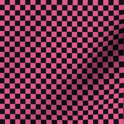 ★ CHECKER ★ Black and Pink – 1/3 inch / Collection : On fire -Burning Prints