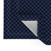 ★ CHECKER ★ Black and Blue – 1/3 inch / Collection : On fire -Burning Prints