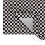 ★ CHECKER ★ Navy and White (Ecru) – 1/3 inch / Collection : On fire -Burning Prints