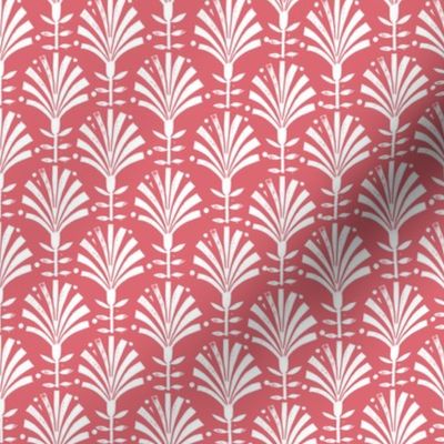 Bloom // folk fan, deco, art deco, decor, linocut, andrea lauren, wallpaper, classic, decor, 20s, retro - warm