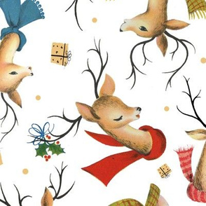 Vintage Reindeer – Retro Christmas – LARGE Scale