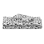Black and white endless soccer balls pattern - small