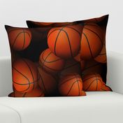 neverending 3D look basketballs on black