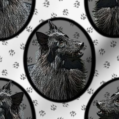 Belgian Groenendael Sheepdog framed portraits