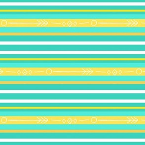 Bee's knees stripe / aqua  