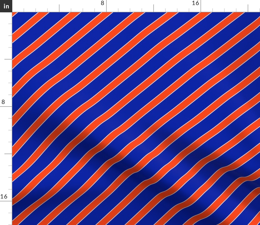 Florida Gators Blue Orange Stripes Stripe