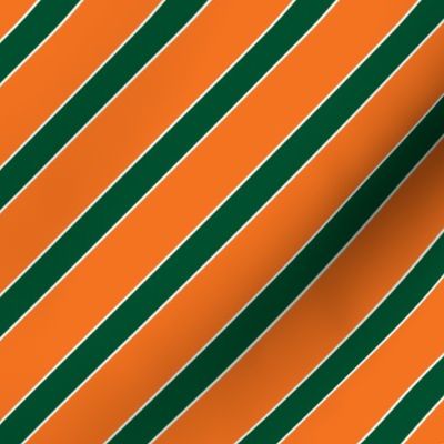 miami hurricanes Orange Green Canes Stripes Stripe