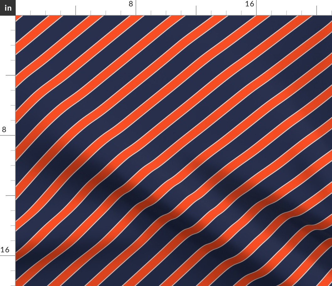 Virginia Cavaliers Blue and Orange Stripes Stripe