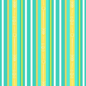 Bee's knees stripe / aqua  2 