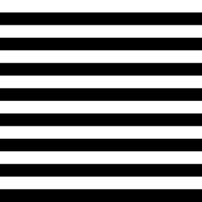 0.5" Horizontal Stripes | Black and White Collection
