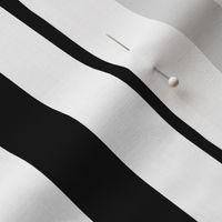 1" Thick Vertical Stripes Pattern | Black and White Collection