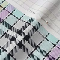 Four Quarters tartan, 6" pastel star colors 