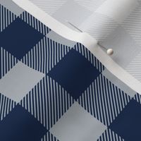 plaid - blue and silver