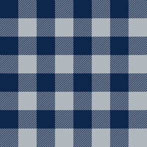 plaid - blue and silver