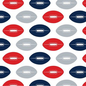 multi colored football - navy, red, grey