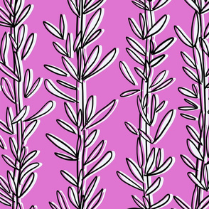 ROSEMARY HERB PINK AND WHITE 20X20