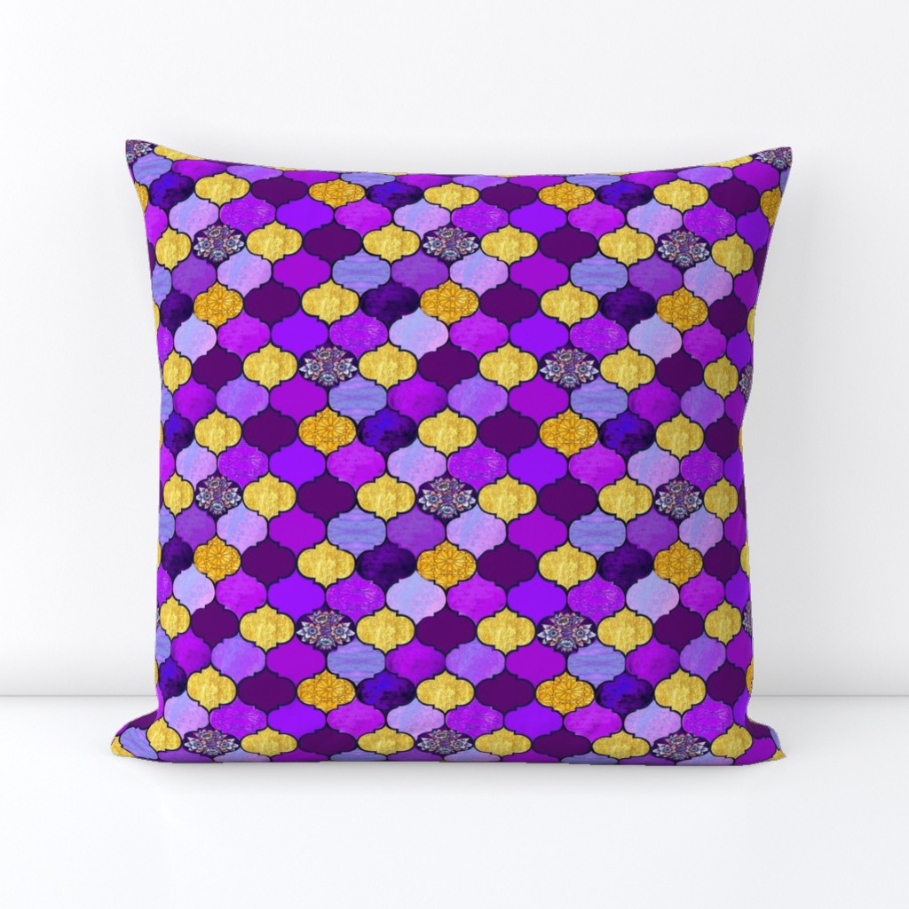 Moroccan tiles purple and gold