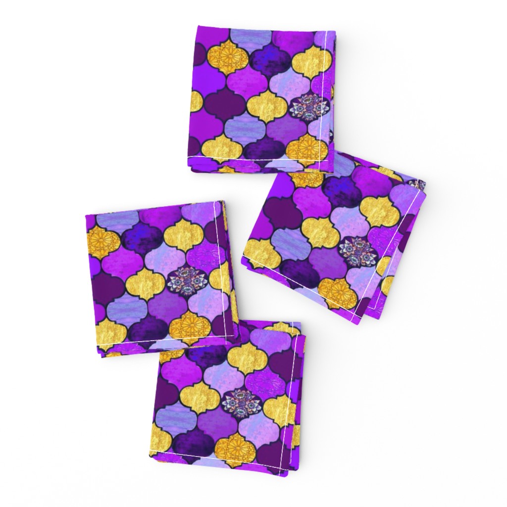 Moroccan tiles purple and gold