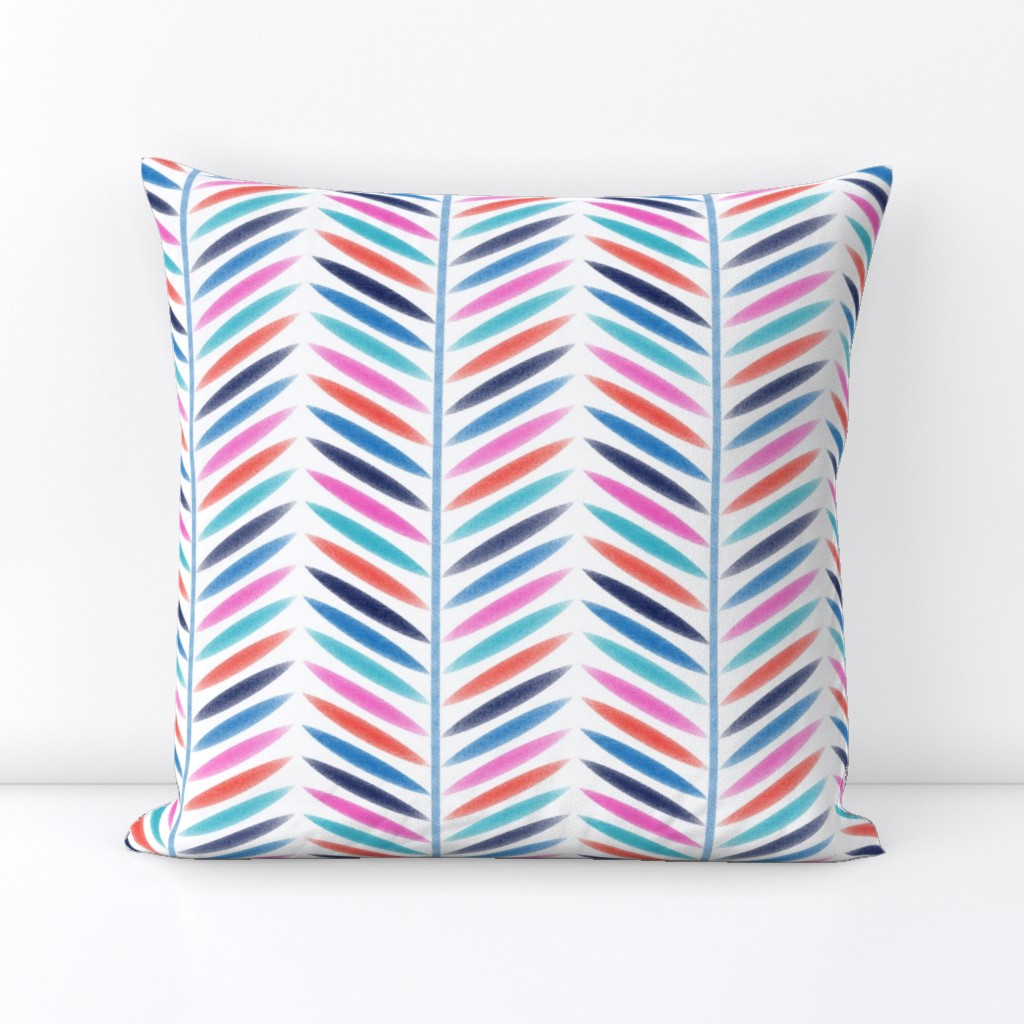 Laurel Leaf Herringbone Stripe Multi Color 