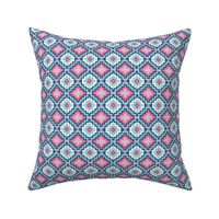 kilim pink and blue