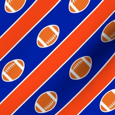 Football Stripes Florida Blue Orange