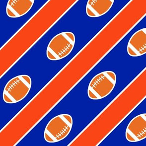 Football Stripes Florida Blue Orange