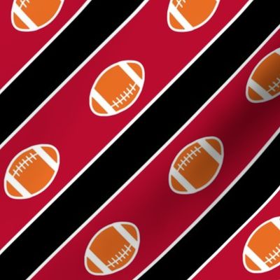 Football Stripes Georgia Red Black