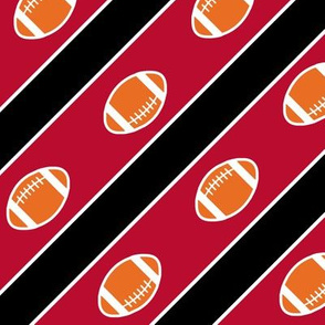 Football Stripes Georgia Red Black