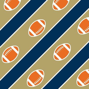 Football Stripes Georgia Blue Gold