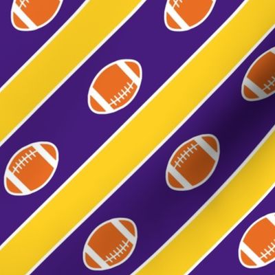 Football Stripes Louisiana Gold Purple