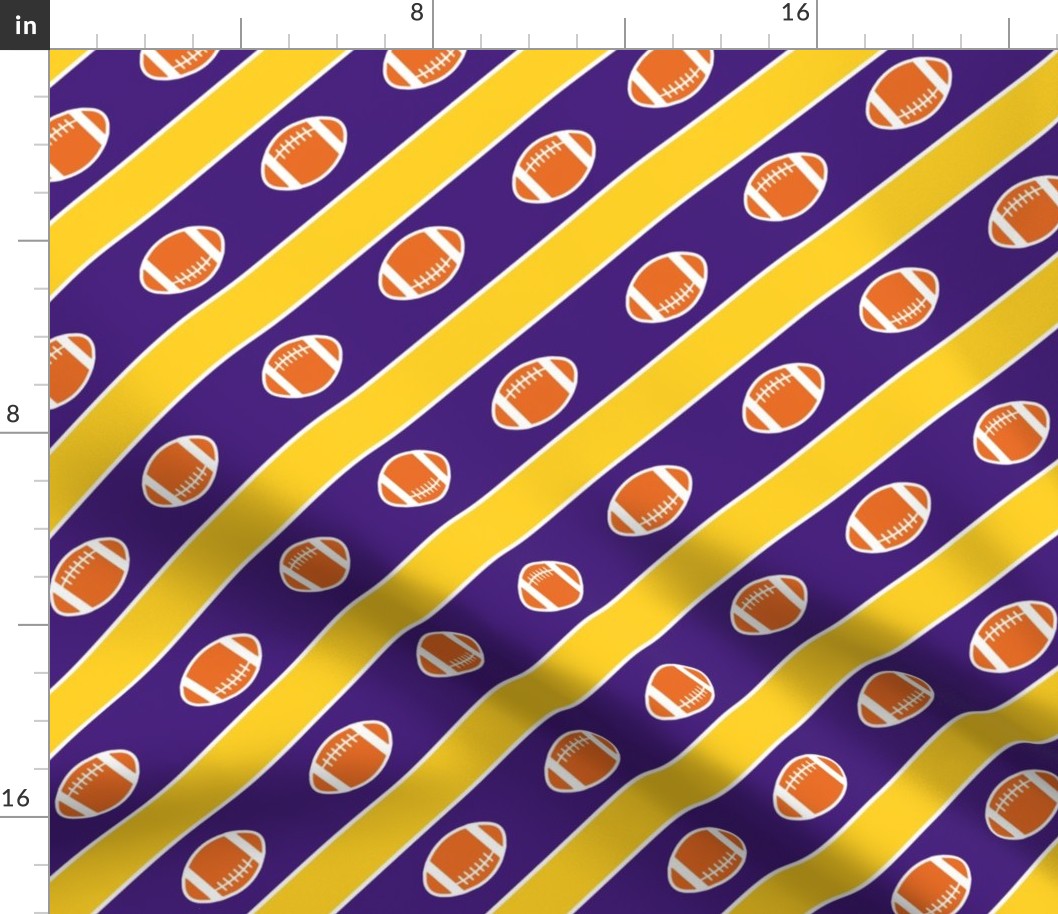 Football Stripes Louisiana Gold Purple