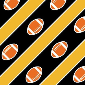 Football Stripes Missouri Gold Black