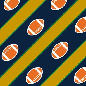 Football Stripes  Gold Green Navy, Irish