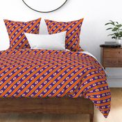 Football Stripes Tiger Orange Indigo