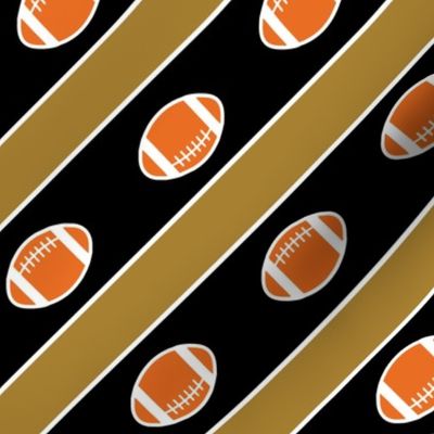 WF Football Stripes Gold and Black