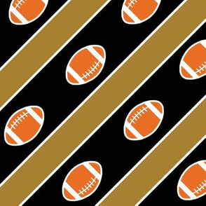 WF Football Stripes Gold and Black