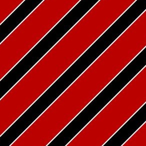 Football Team Red, black and White Stripes