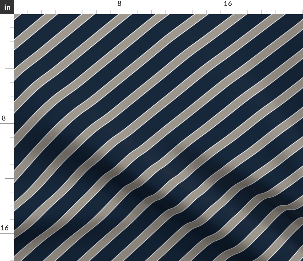 Utah Grey and Navy Stripes
